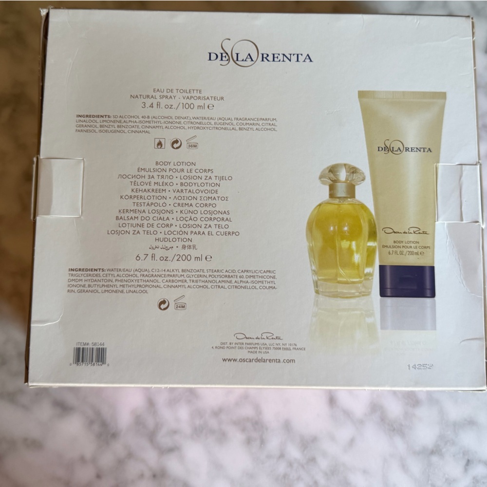 Oscar de la Renta So Fragrance and Body Lotion Gift Set 3.4 ounces - Picture 6 of 7